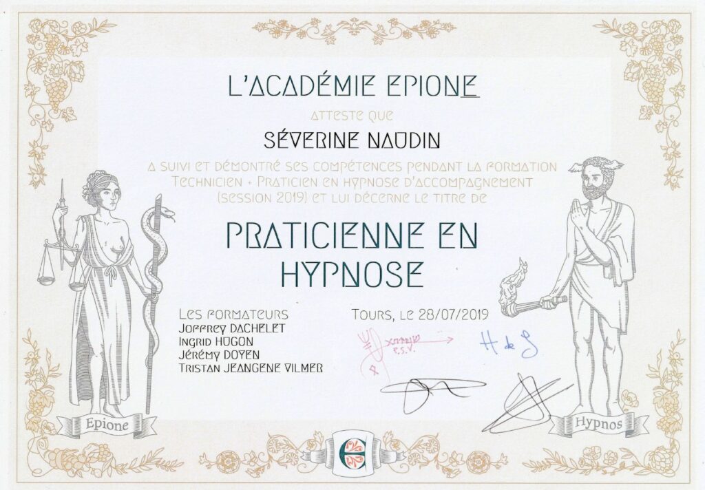 certificat d'hypnose